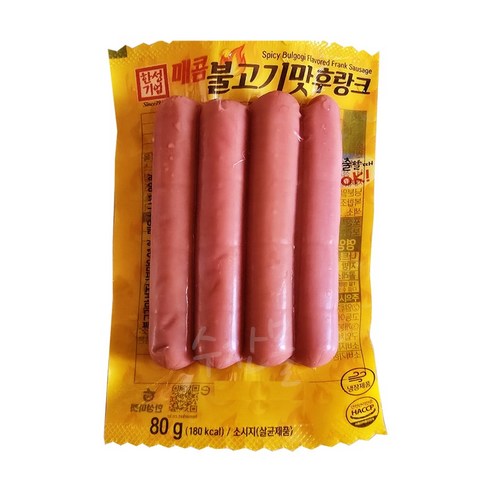 한성 매콤 불고기맛 후랑크 80g (15개) 아이스박스