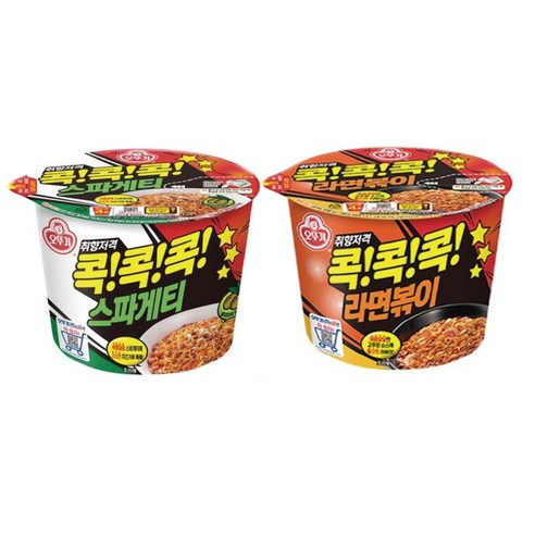 오뚜기 콕콕콕 컵라면120g 라면볶이 6개+스파게티 6개