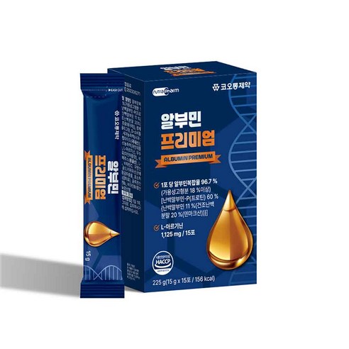 코오롱제약 알부민 프리미엄 1,125mg x 15포, 15g, 1