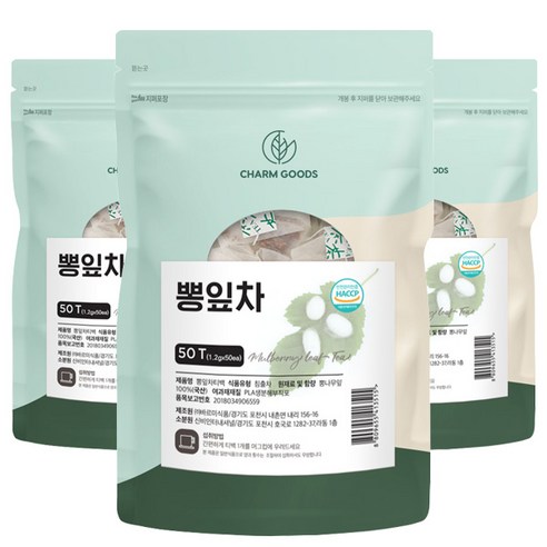 뽕잎차 티백 50개입 3팩, 60g, 3개, 1.2g, 50개입