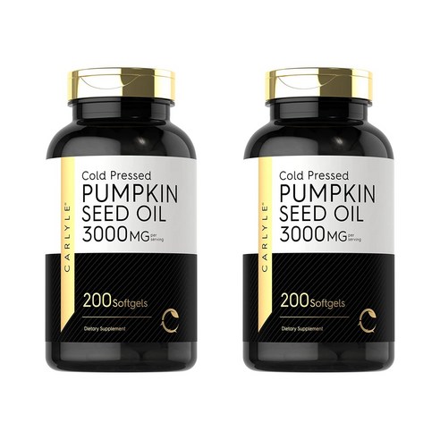 Carlyle Pumpkin Seed Oil 3000mg 칼라일 호박씨 오일 200정 2팩, 2개, 200정