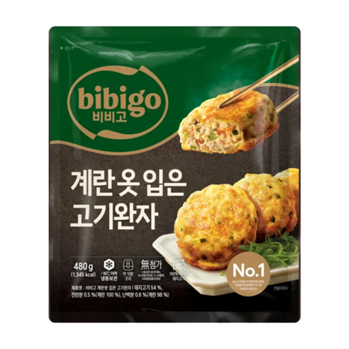 (냉동)[비비고]계란옷입은고기완자, 8개, 480g