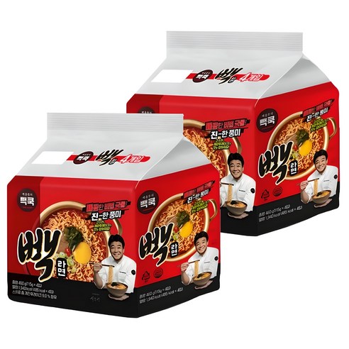 백쿡 빽라면 115g, 8개