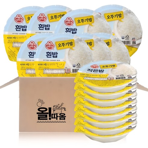 맛있는 오뚜기밥 2종세트 (흰밥 210g 8개+작은밥 150g 8개), 210g, 16개