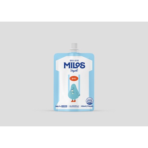 밀로스 어린이 요거트 자일리톨 파우치형 요거트볼, 1개, 85g, 플레인