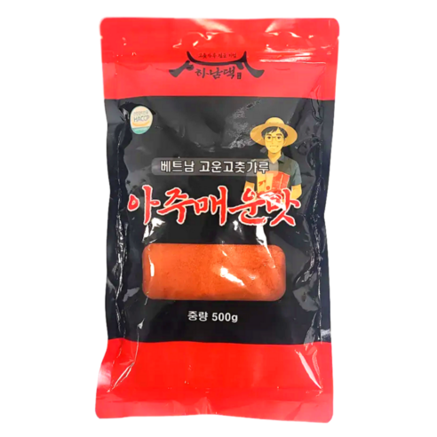 국내세척가공 베트남 고운 고춧가루 아주 매운맛 소스용 분말용, 5개, 500g