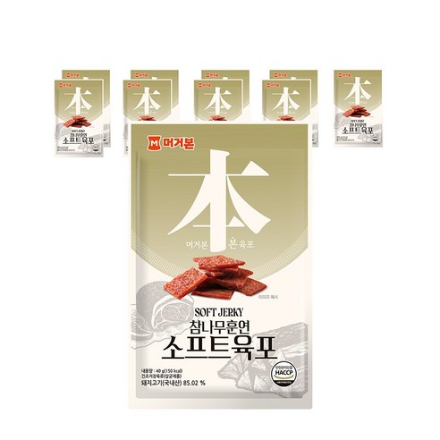 참나무훈연 소프트육포, 40g, 10개