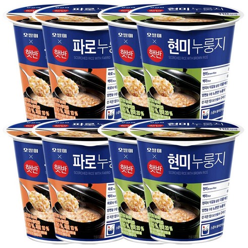 오쌀미 햇반누룽지30g (파로+현미), 4세트, 60g