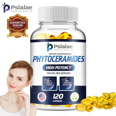 피토세라마이드 700mg, 천연 성분, 밀 무첨가, 식물성 - 피토세라마이드 보충제 - 피부 보습, 손상 복구, 활력 부여, 1개, 60정