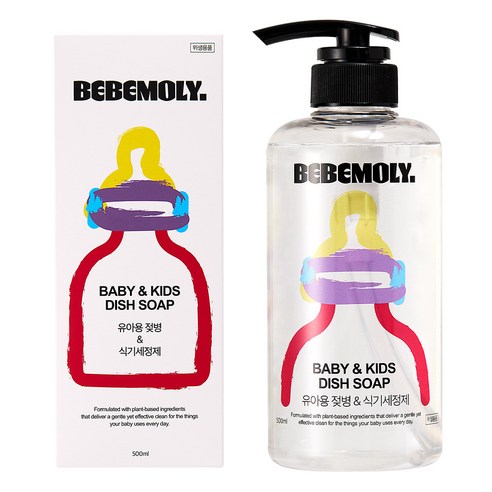 베베몰리 친환경 젖병세정제 액상형 무향/유아식기세정제, 1개, 500ml