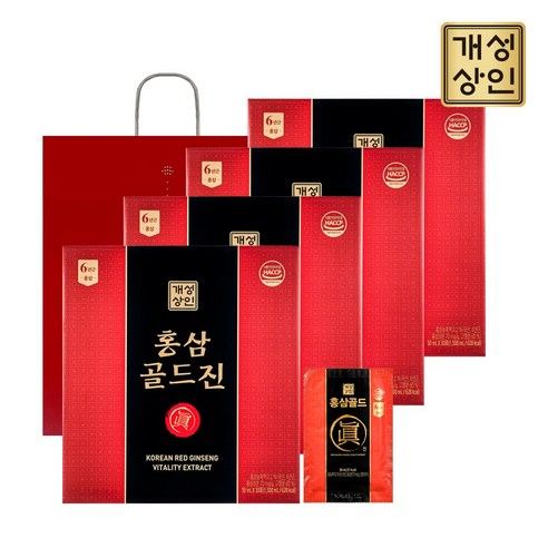 개성상인 홍삼골드진 50ml 30포 x 4박스 (총 120포), 4박스