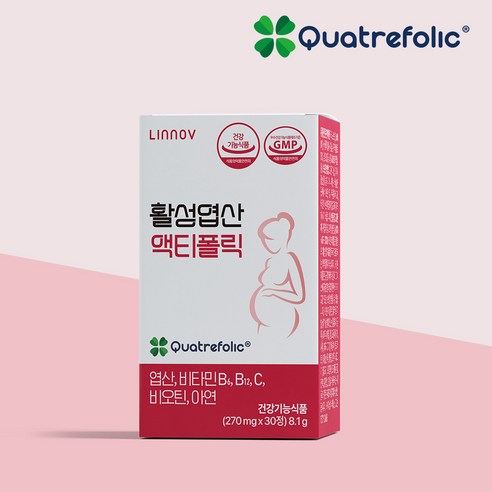 리노브 활성엽산 액티폴릭 8.1g, 30정, 1개