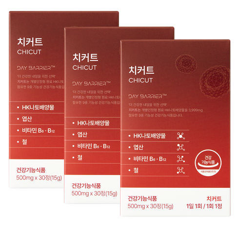 [정품] 데이배리어 치커트 혈행뻥 500mg x 30정
