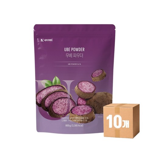 네이쳐티 우베 파우더 800G 1박스 10개, 800g, 10개입, 1박스
