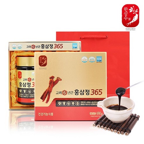 대한홍삼진흥공사 고려 6년근 홍삼정 365 2개, 쇼핑백