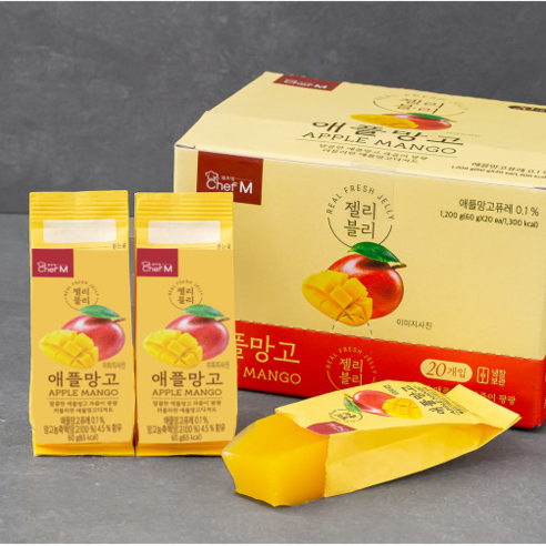 쉐프엠 젤리블리 애플망고 (1.2kg 60g 20개포함 1BOX), 60g, 1개