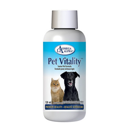 오메가알파 펫 바이탈리티 시니어 강아지 고양이 120ml/500ml