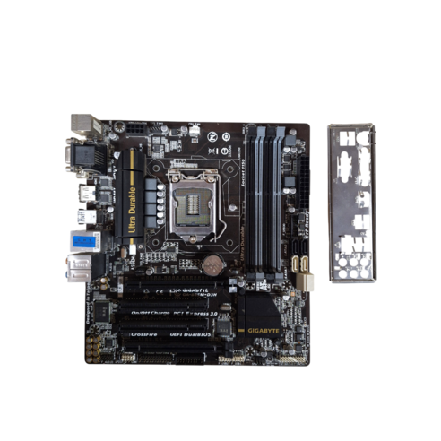 중고메인보드 기가바이트 GA-B85M-D3H(메모리슬롯4개짜리), GA-B85M-D3H