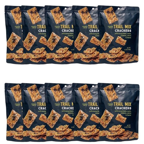 Trader Joe's Trail Mix Crackers 트레이더조 트레일 믹스 크레커 128g 10팩