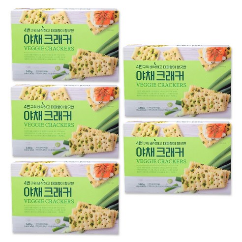 푸지안 4번구운 야채크래커 340g x 5곽, 5개, 340g