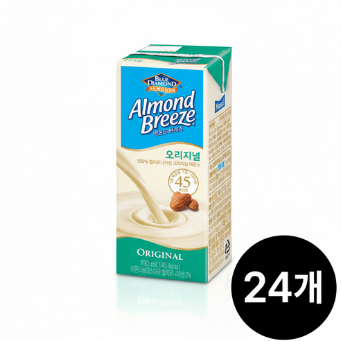 아몬드브리즈 오리지널, 190ml, 24개