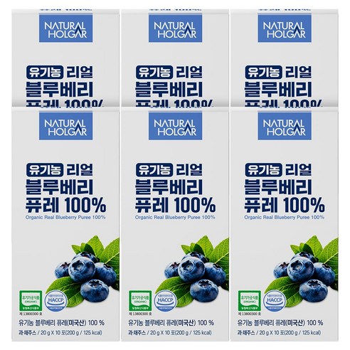 네츄럴올가 유기농 리얼 블루베리 퓨레 100%, 60개, 20g