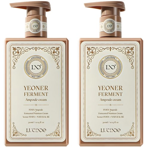 뤼산드 PDRN 연어 특허발효 앰플 크림 300ml 영양 에센스 세럼 콜라겐 히알루론산 미백 주름 기능성 피부결케어 탄력 진정 보습 건조 수분 화이트닝, 2개, 300ml