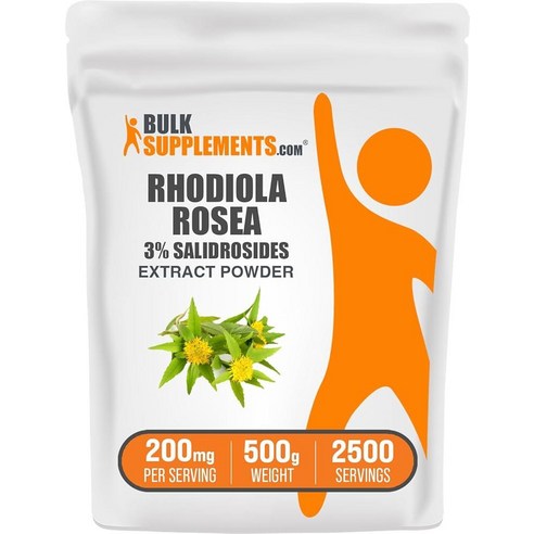 192489 BulkSupplements.com 로디올라 추출물 살리드로사이드 에너지 보충제 500g 파우더