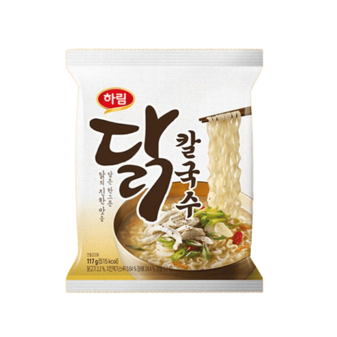 하림 닭칼국수라면 116g 4개입 1팩 진한 육수 고소 쫄깃한 면