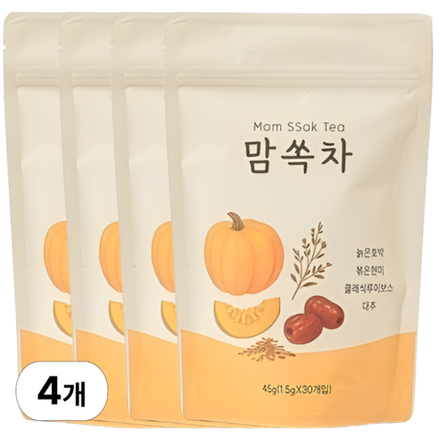 카페인 없는 맘쏙차 늙은호박 볶은현미 루이보스 대추 호박 붓기차