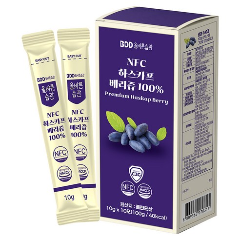 올바른습관 폴란드 NFC 하스카프베리착즙 100% 스틱