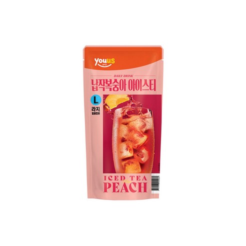 유어스 납작복숭아 아이스티, 24개, 340ml