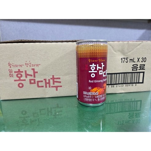 일화 홍삼 대추 175mlx30캔X2박스_778qM, 60개, 175ml