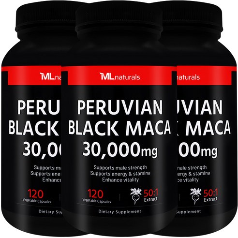 [미국빠른직구] 마이라이프 내추럴스 페루비안 블랙 마카 30,000 mg 120정 3병