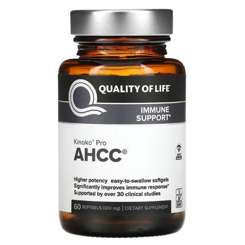 Quality of Life Labs AHCC RX 300mg 소프트젤 60정