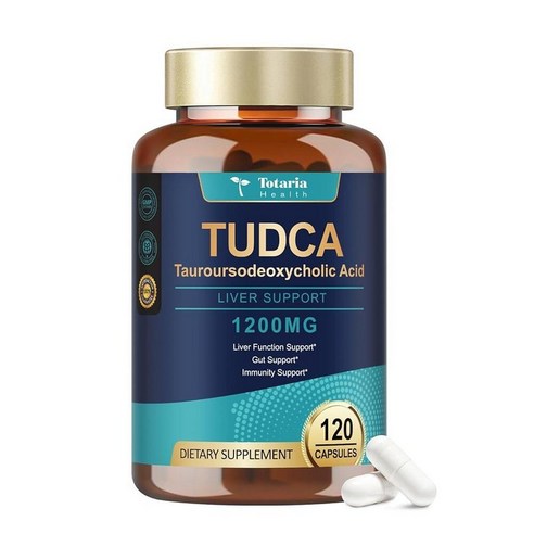 Totaria TUDCA 보충제 (타우루소데옥시콜산) 울트라 스트렝스 퓨어 담즙 소금 간 지원 및 담낭 정화 회복 비건