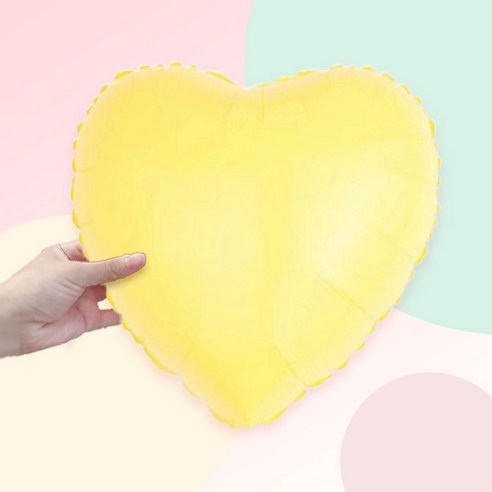 [예쁨주의지호] FL 대형 꽃풍선/ 벚꽃풍선/ 꽃풍선/ 데이지풍선/ 나비풍선/ 꿀벌풍선/ 꽃가랜드 / 벗꽃/ 벚꽃가랜드 / 마카롱풍선, FL_18인치 마카롱 풍선_하트_옐로우