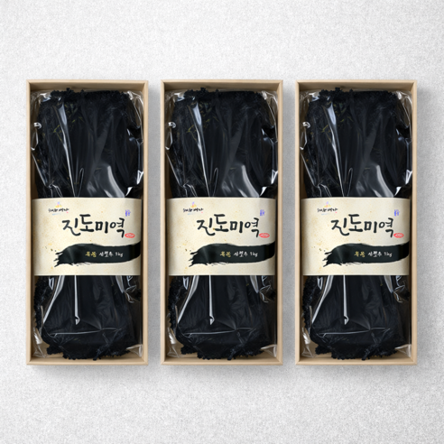 진도명품 귀한 초사리 미역 선물세트, 3박스, 420g