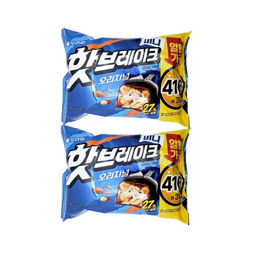 오리온 핫브레이크 미니 오리지널 455g(총2개) 신제품, 416g, 2개
