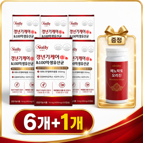 식약처인증 갱년기케어 백수오 100억 생유산균 여성 석류 회화나무 yt1 메노락토 오리진, 7개, 30정