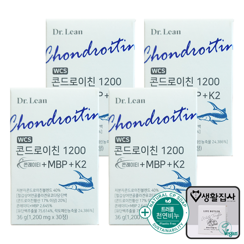Dr. Lean 닥터린 콘드로이친 1200 콘레이티 + MBP + K2, 사은품 천연비누