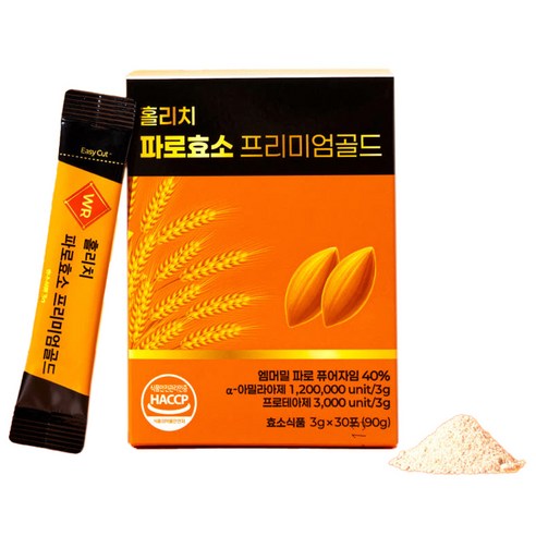[TTP INC] 이탈리아산 엠머밀 파로원료 홀리치 파로효소 프리미엄골드/아밀라아제 프로테아제 함유 곡물발효식품, 1세트, 180g