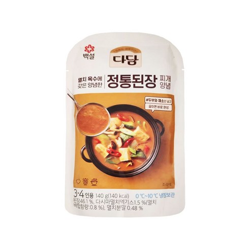 CJ 다담 정통 된장찌개 140g, 140g, 18개