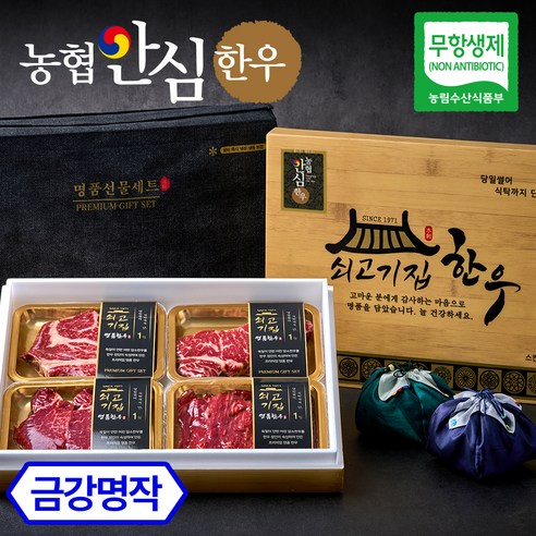 [농협안심한우] 육즙가득 명품 한우선물세트 소고기 명절선물 무항생제, 2-A) 금강명작 실속, 1세트