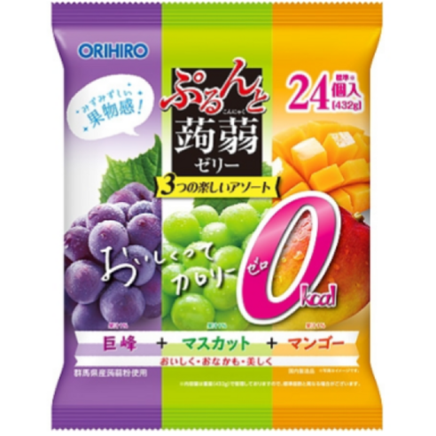 오리히로 0칼로리 곤약젤리 24개입, 1개, 432g
