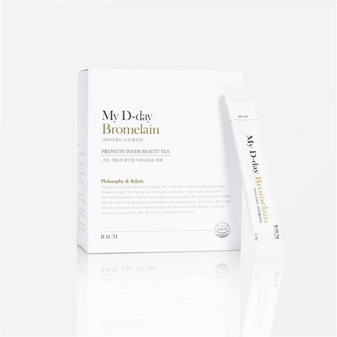 [공식판매처] 마이디데이 브로멜라인 단백질 파인애플 단백질분해 효소 붓기차, 40g, 4개