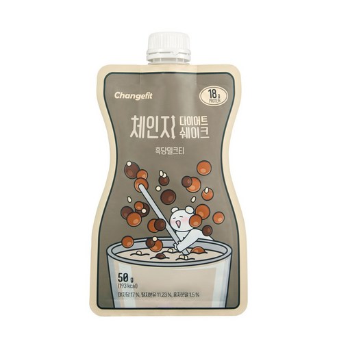 체인지핏 다이어트 단백질 쉐이크 2주 챌린지 14팩 (흑임자, 흑당밀크티, 제주말차, 초당옥수수 중 택1)