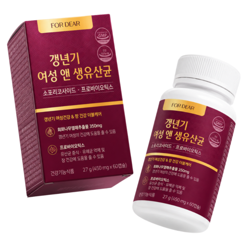 갱년기유산균 yt1 식약청 인증 메노락토프리미엄 갱년기 여성앤 생유산균 세트상품[선택:옵션1/옵션2], 60정, 3개