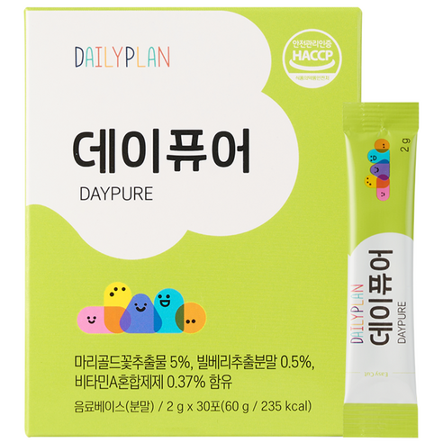 데일리플랜 데이퓨어 루테인 눈영양제, 60g, 24개