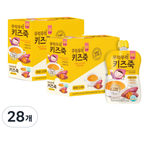 이유케어스 무럭무럭 키즈죽, 고구마맛, 28개, 100g